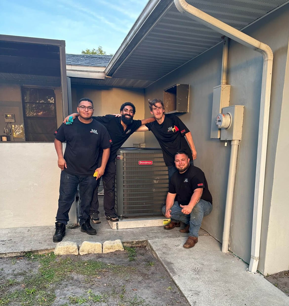 The Indoor Climate Experts team at a job site in Winter Haven, FL
